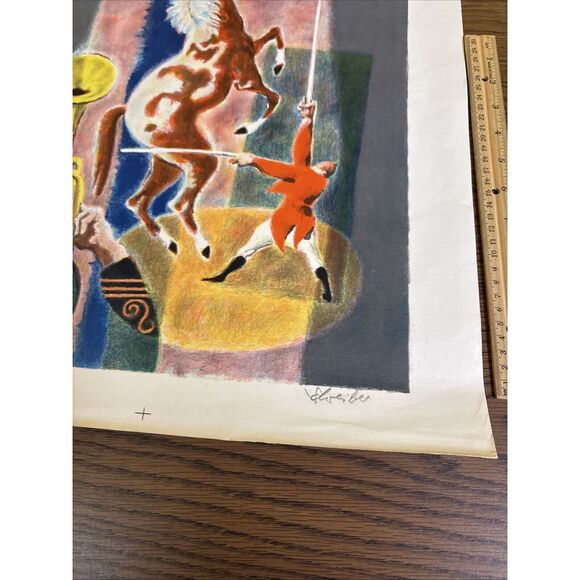 Georges Schreiber Signed Lithograph: Ringmaster - Circus Acrobat Acrobatics - Picture 11 of 16